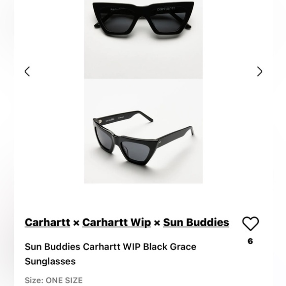 SUN BUDDIES x CARHARTT NIB UNISEX work in progress Grace sunglasses streetwear - Picture 3 of 9